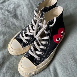 Comme des garçons PLAY x Converse Chuck Taylor Hidden Heart High Top Sneaker